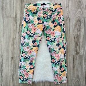 Floral print ankle jeans- 7 For All Mankind size 30